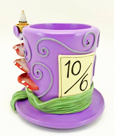 Alice in Wonderland Mad Hatter Back Flow Burner with Tray