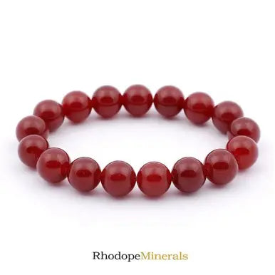 Men's Red Agate Stone Bracelet-10MM
