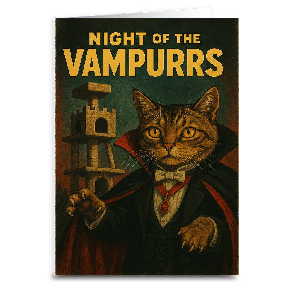Night of the Vampurrs Greeting Card