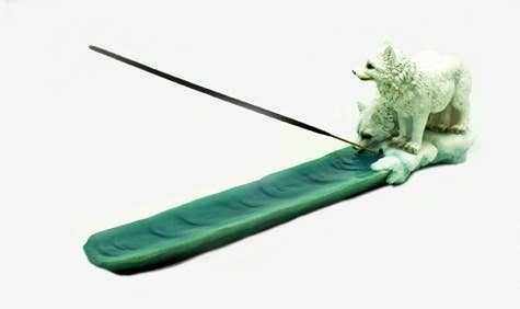 Wolves Drinking Incense Burner