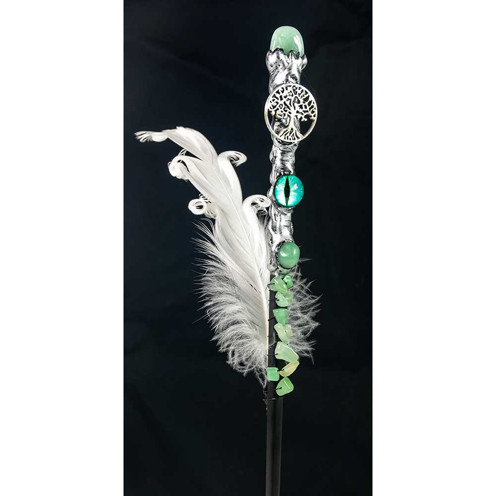 Magic Wand - Green Aventurine Blue Dragon Eye & Tree (Each)
