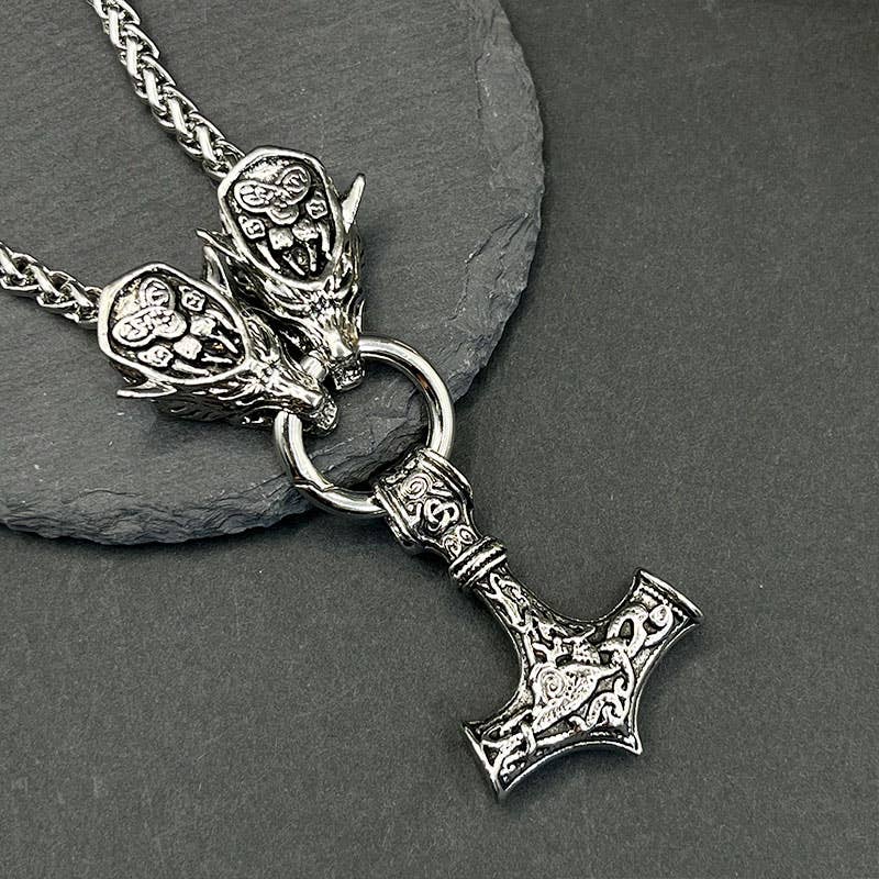 Vintage Viking Thor's Hammer Pendant Necklace