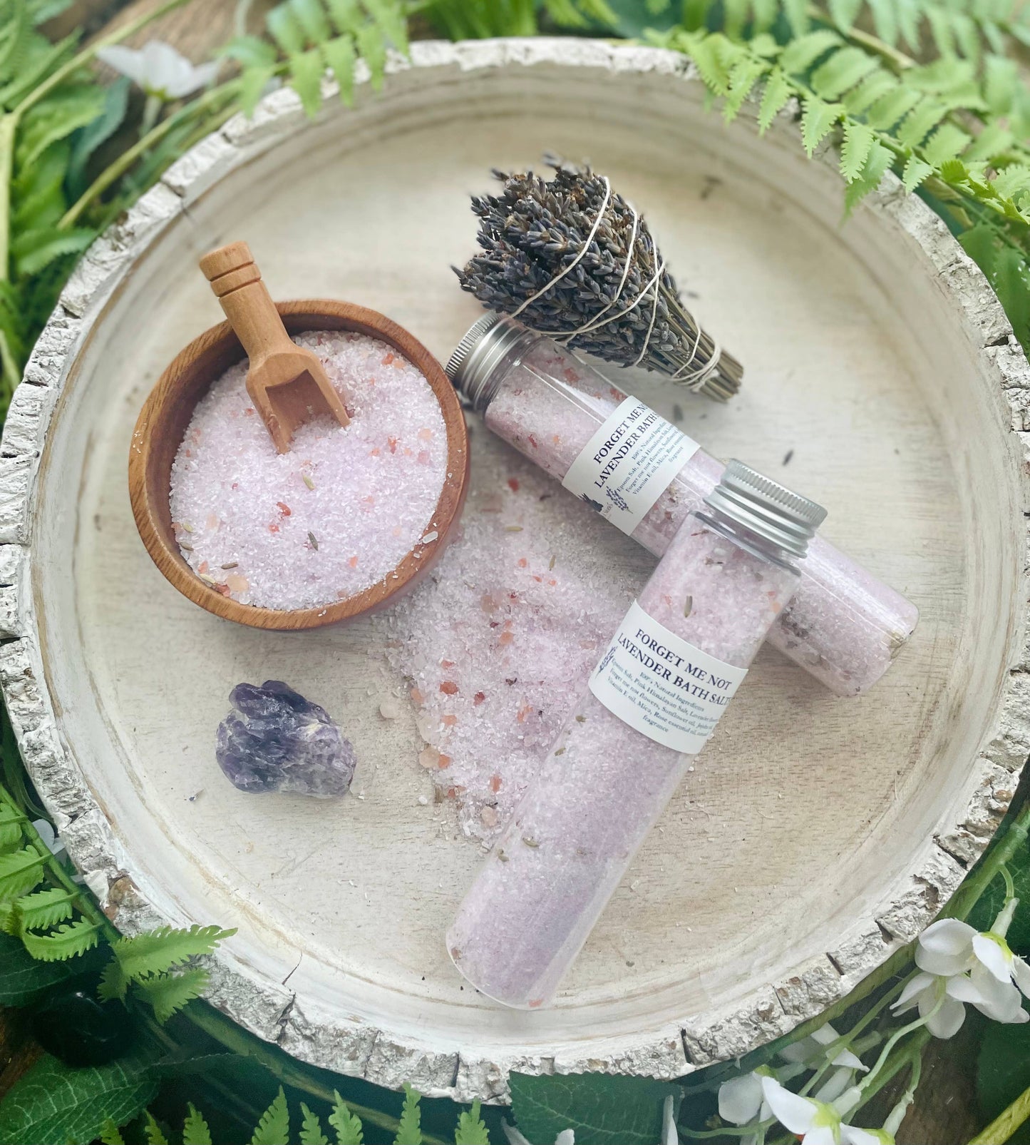 Forget Me Not Lavender Herbal Bath Salt Tubes