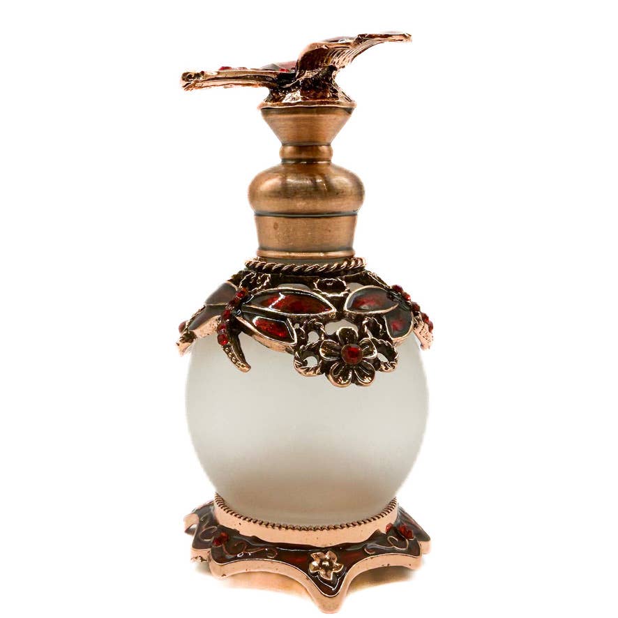 Perfume Bottle - 15ml Round Red Dragonfly