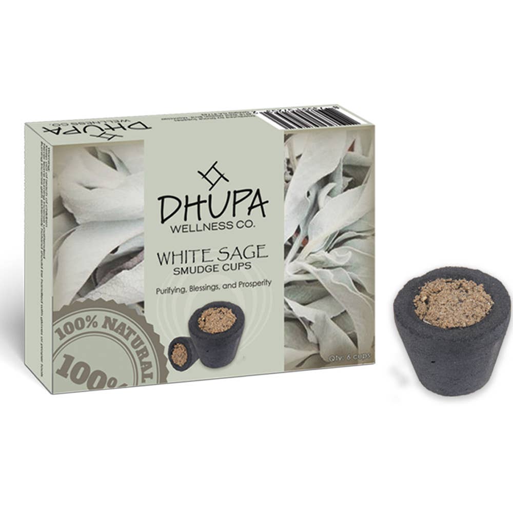 DHUPA - White Sage Smudge Cups Box