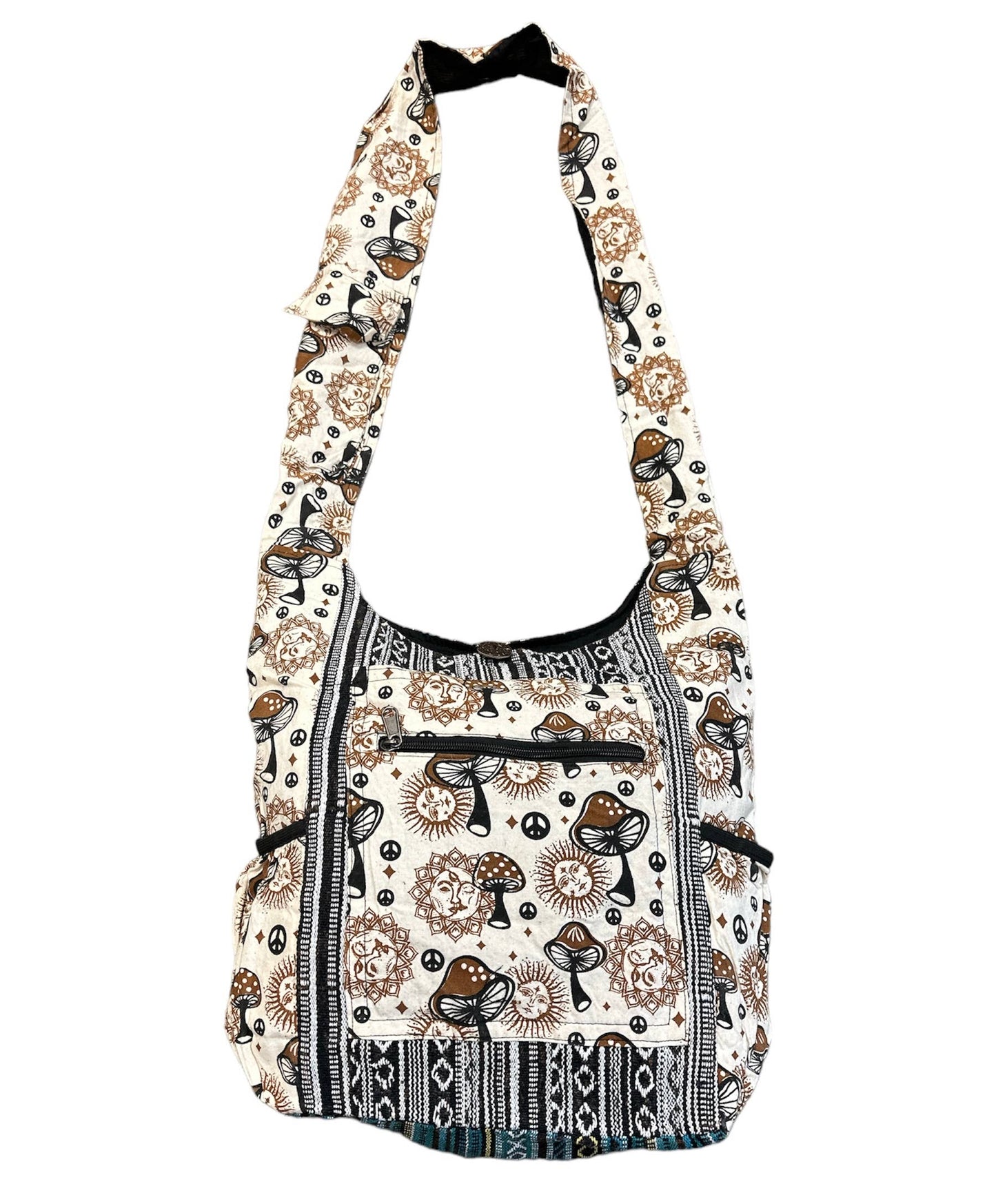 Cotton / Hemp Mushroom & Sun Two Packet Bag
