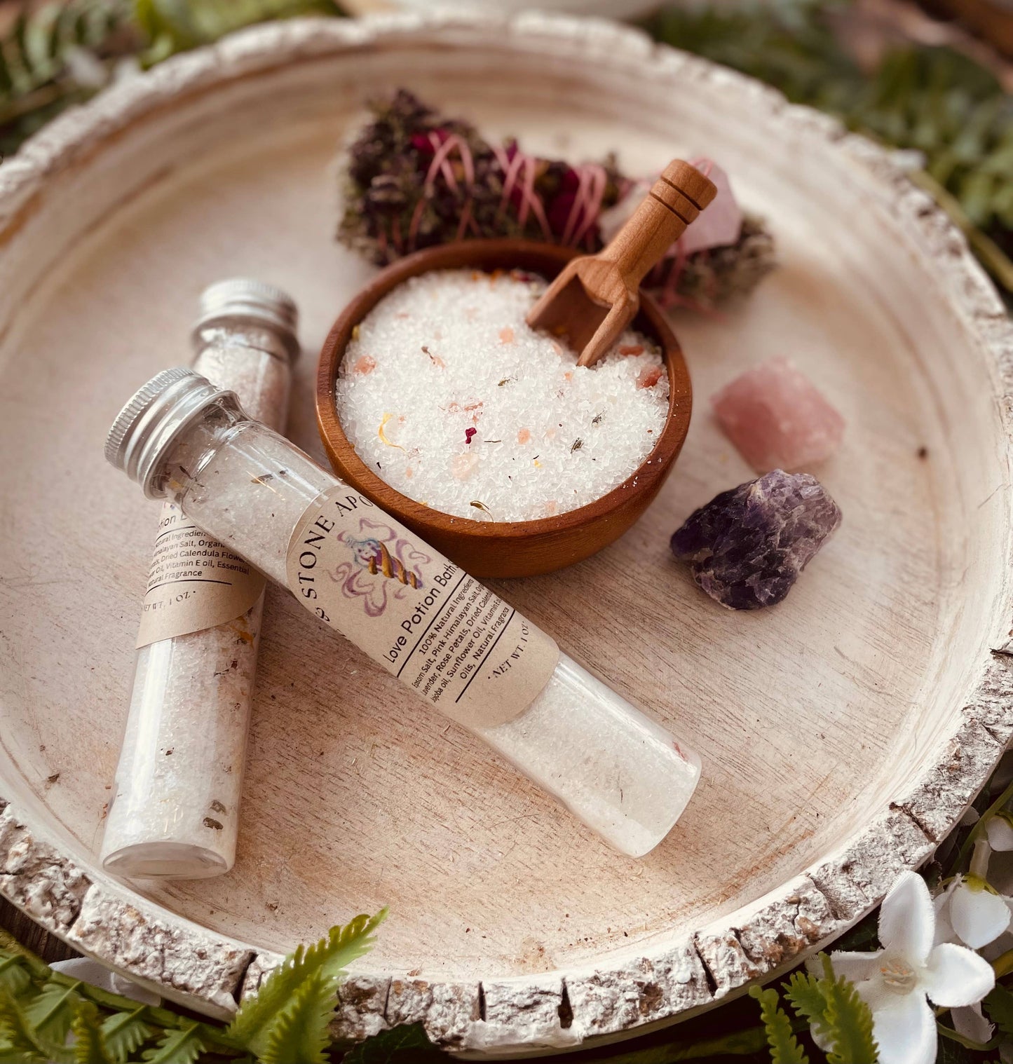 Love Potion Herbal Bath Salt Tubes
