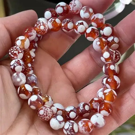 Carnelian Orca Agate Stone Bracelet 8mm
