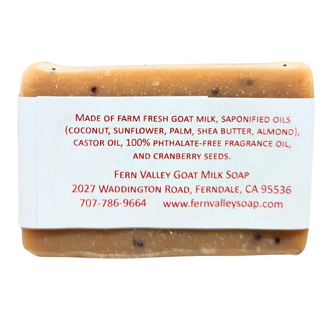 Natural Goat Milk Soap | Exfoliating Scrub | Cinnamon Sugar Cranberry Seed