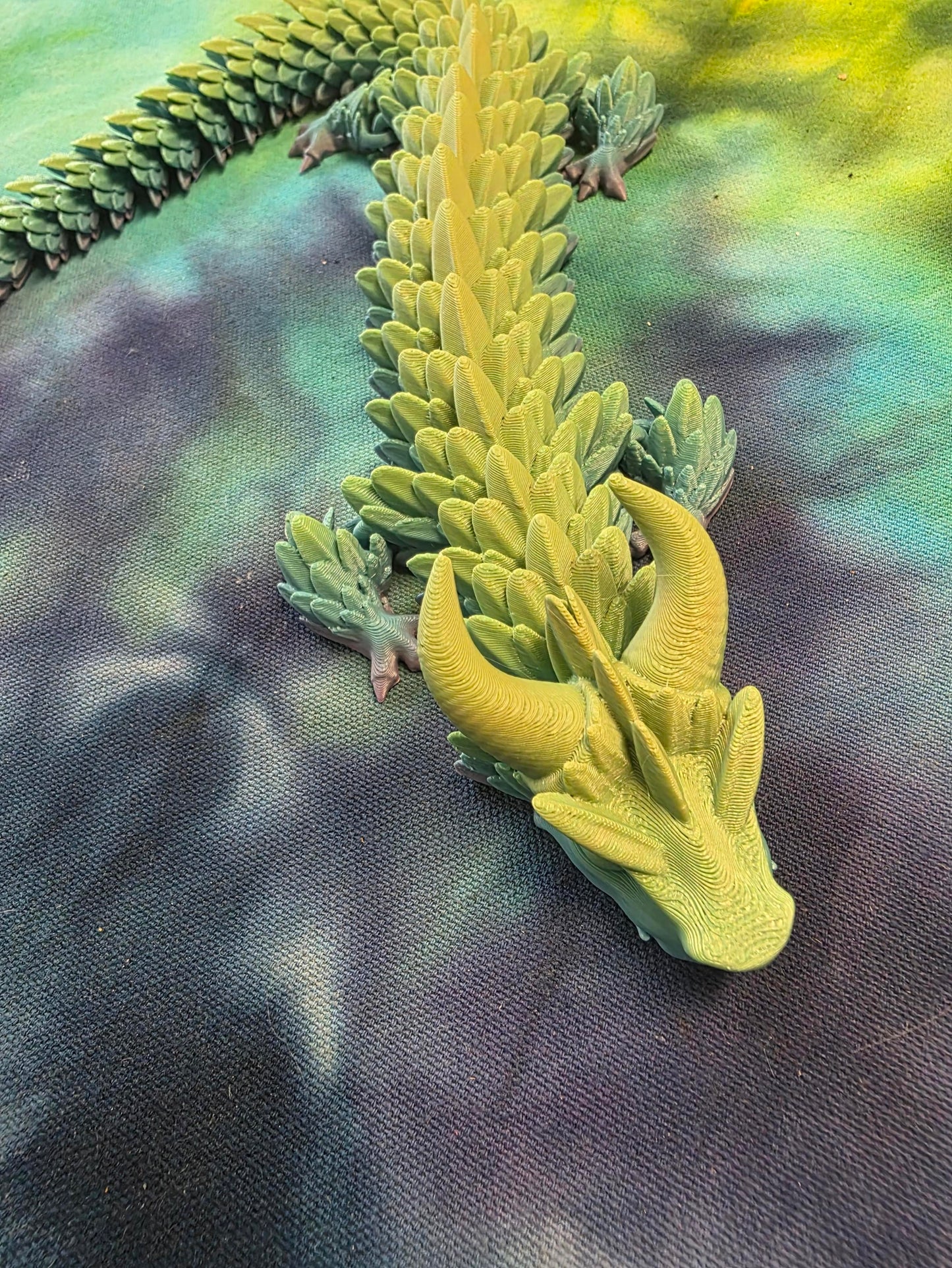 Greenish Blue 3d Dragon
