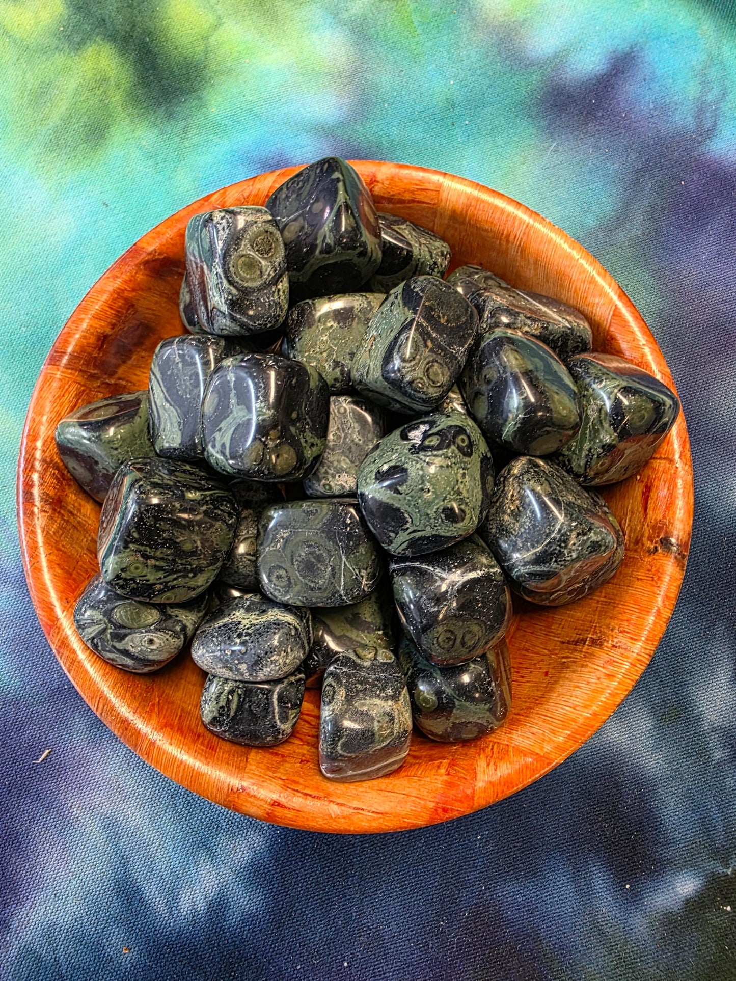 Kambaba Jasper Stone Cube Tumble