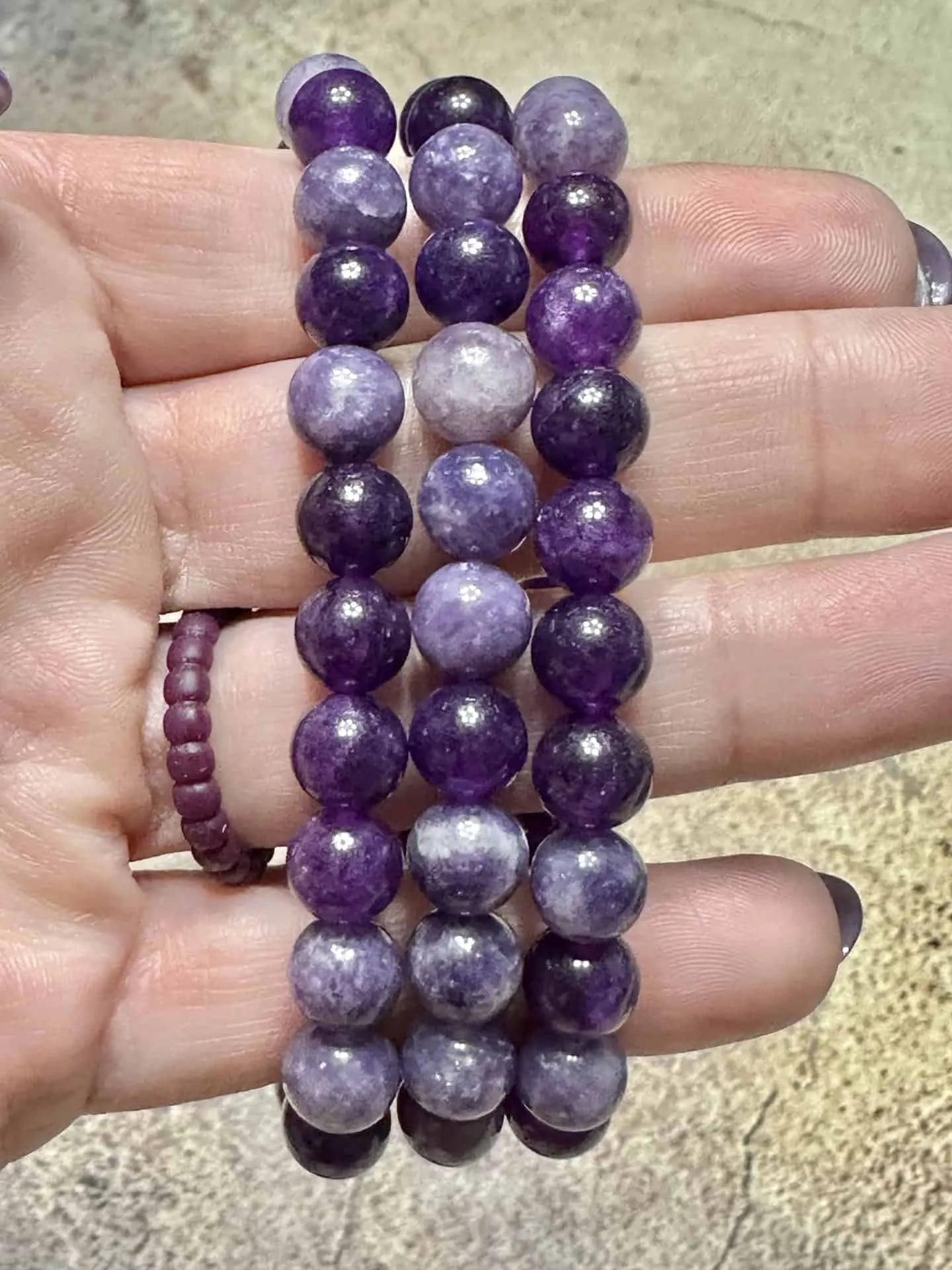 Lepidolite Stone Bracelet 8mm