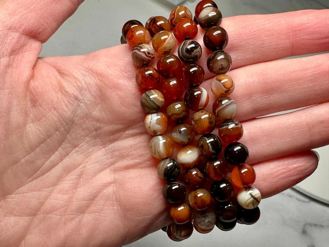 Sardonyx Stone Bracelet 8mm