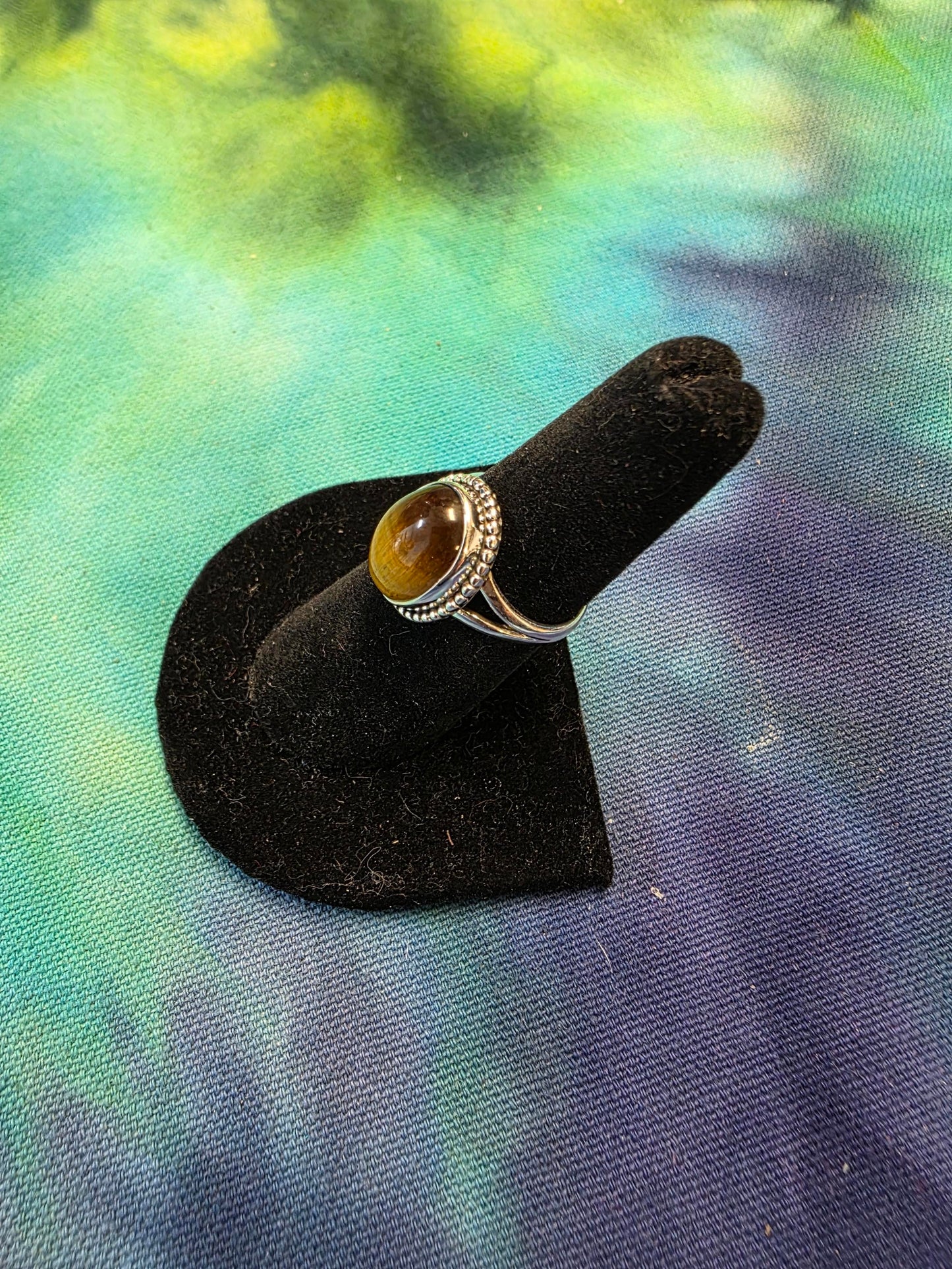 Golden Tiger's Eye Sterling Silver Ring