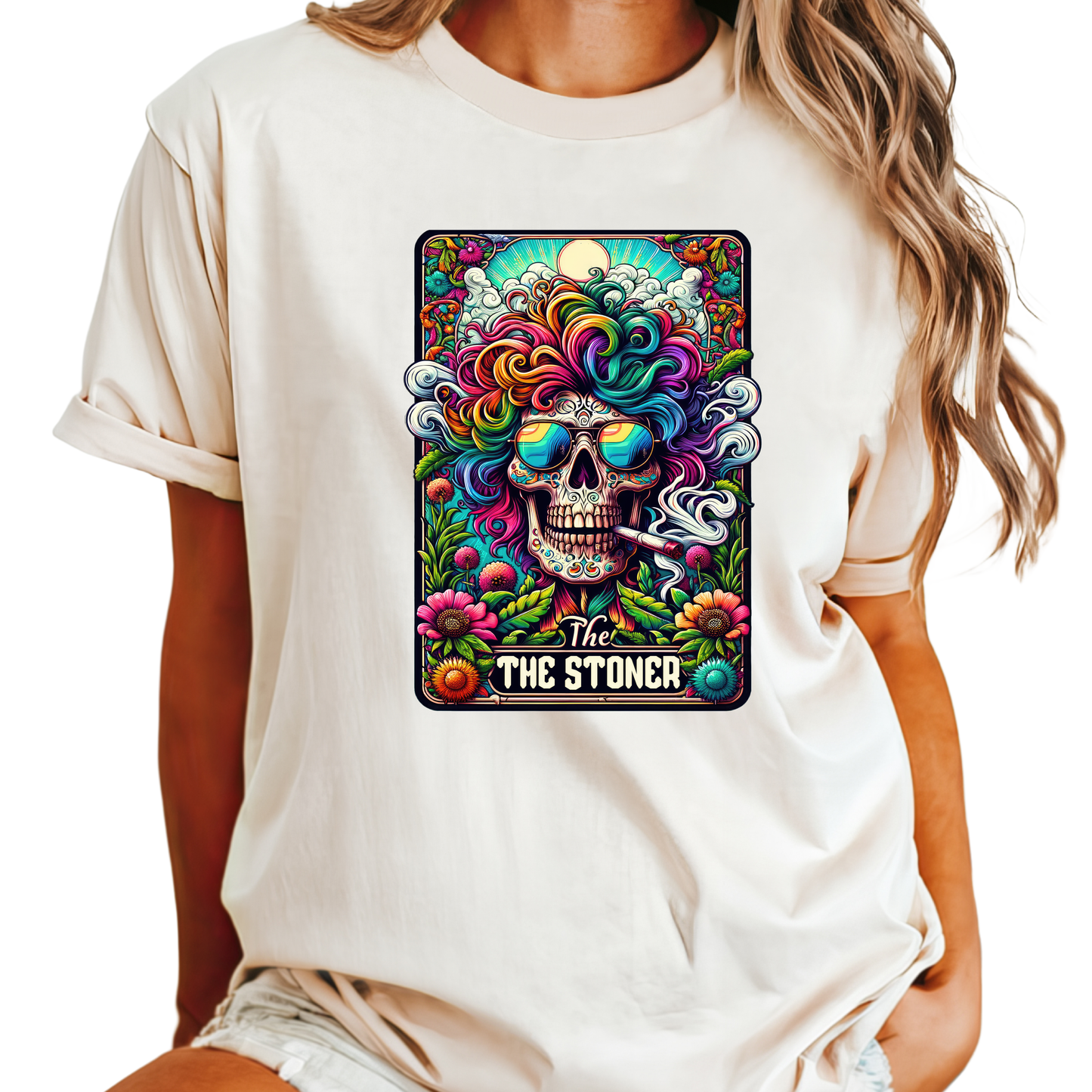 The STONER Canna Leaf Tarot Card Shirt Cannabis tees S-3XL