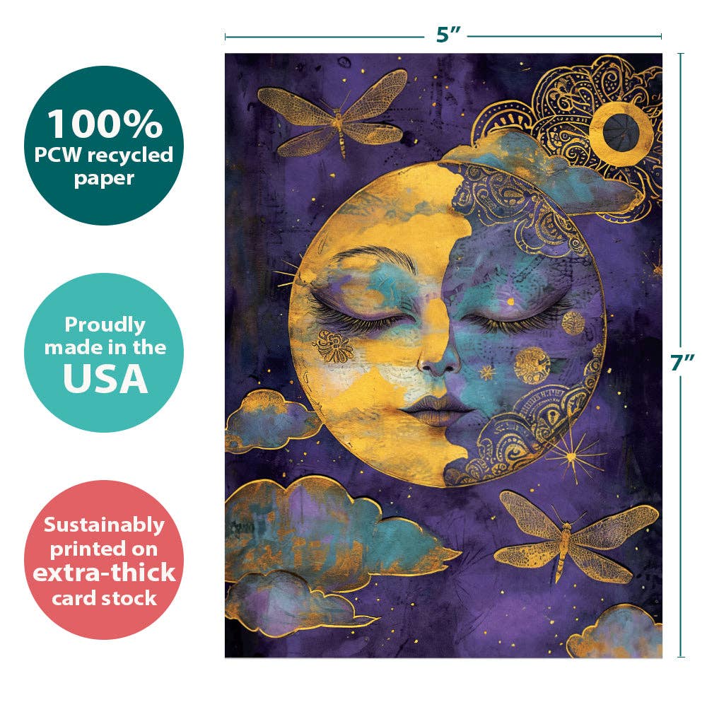Serene Moon All Occasion Greeting Card