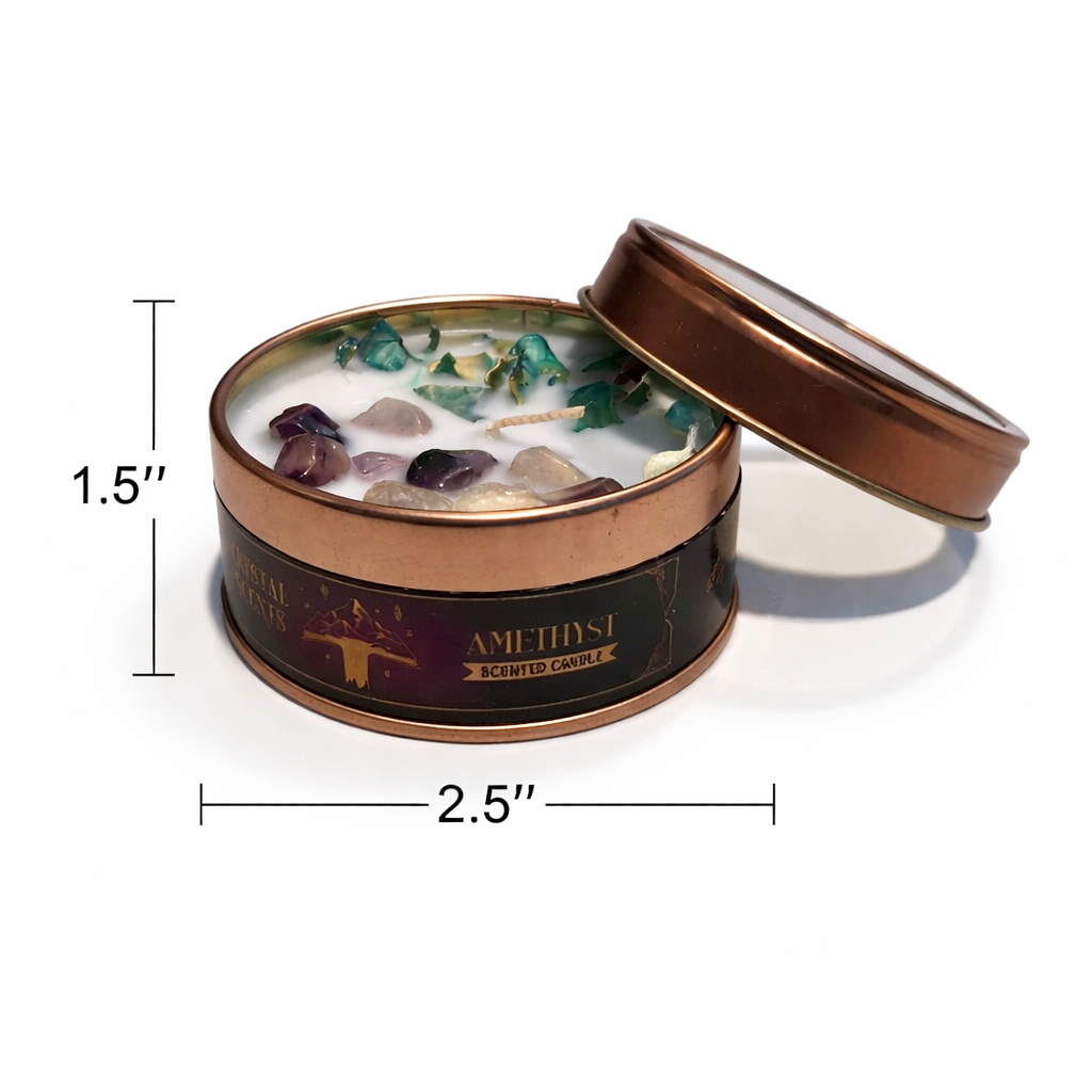 Amethyst Crystal Smudge Candle