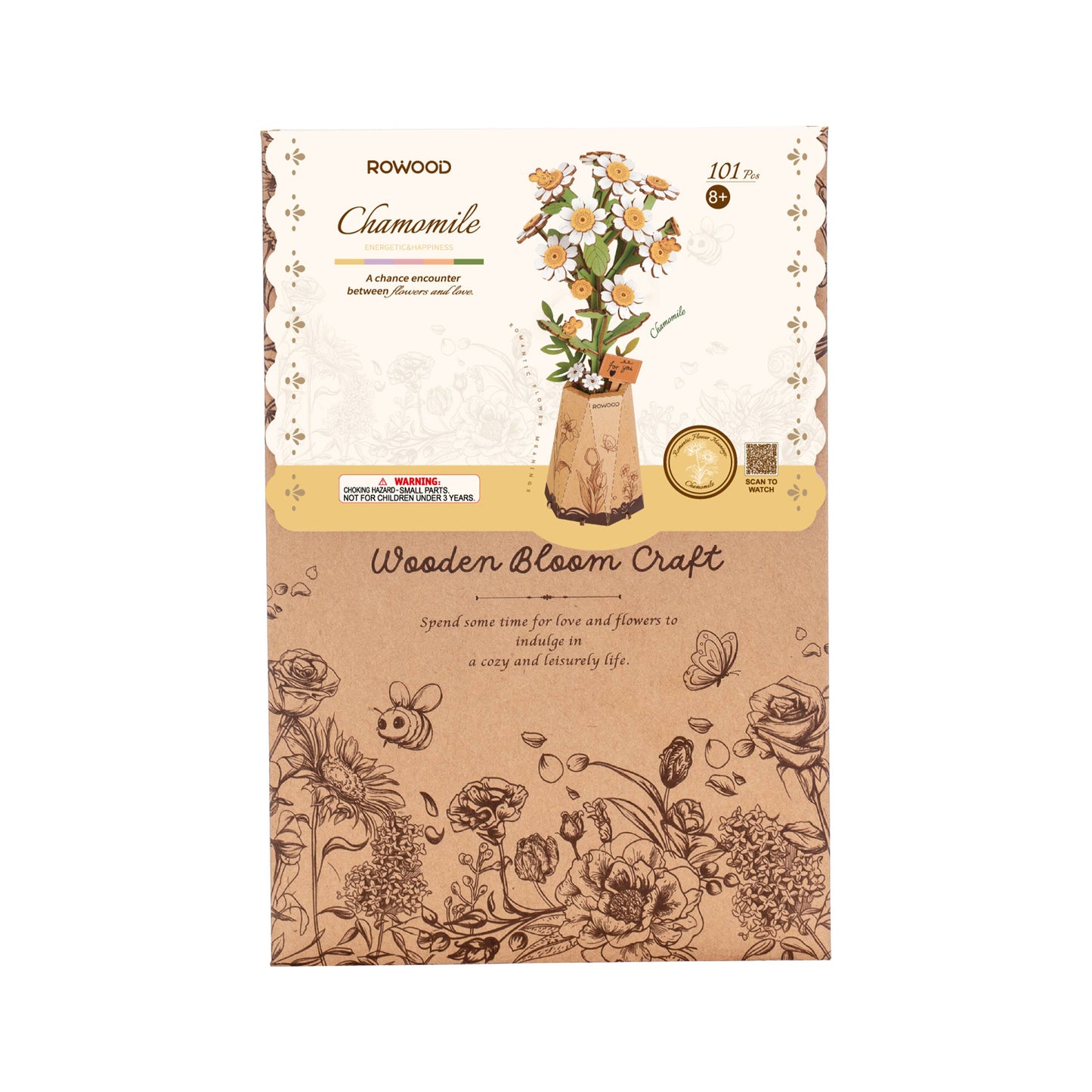 Chamomile Rowood DIY Wooden Flower Bouquet 3D Wooden