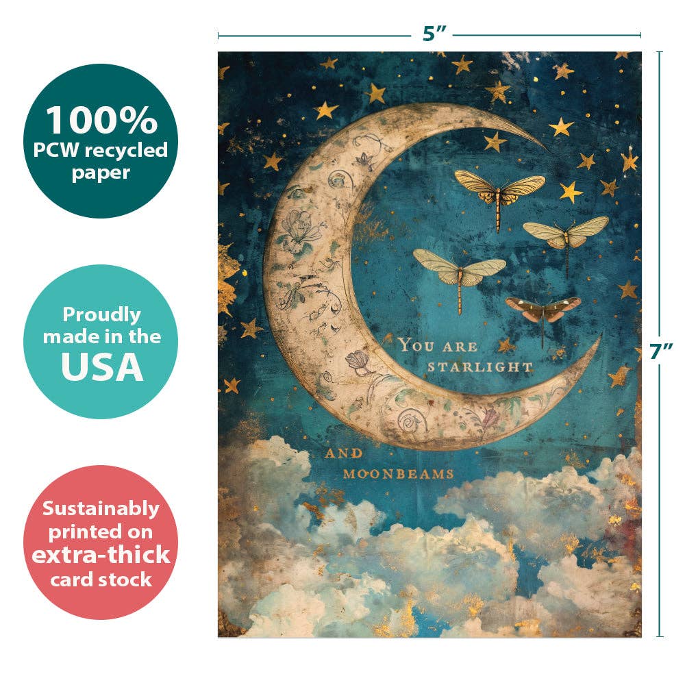 Starlight Moonbeams Just Because Card