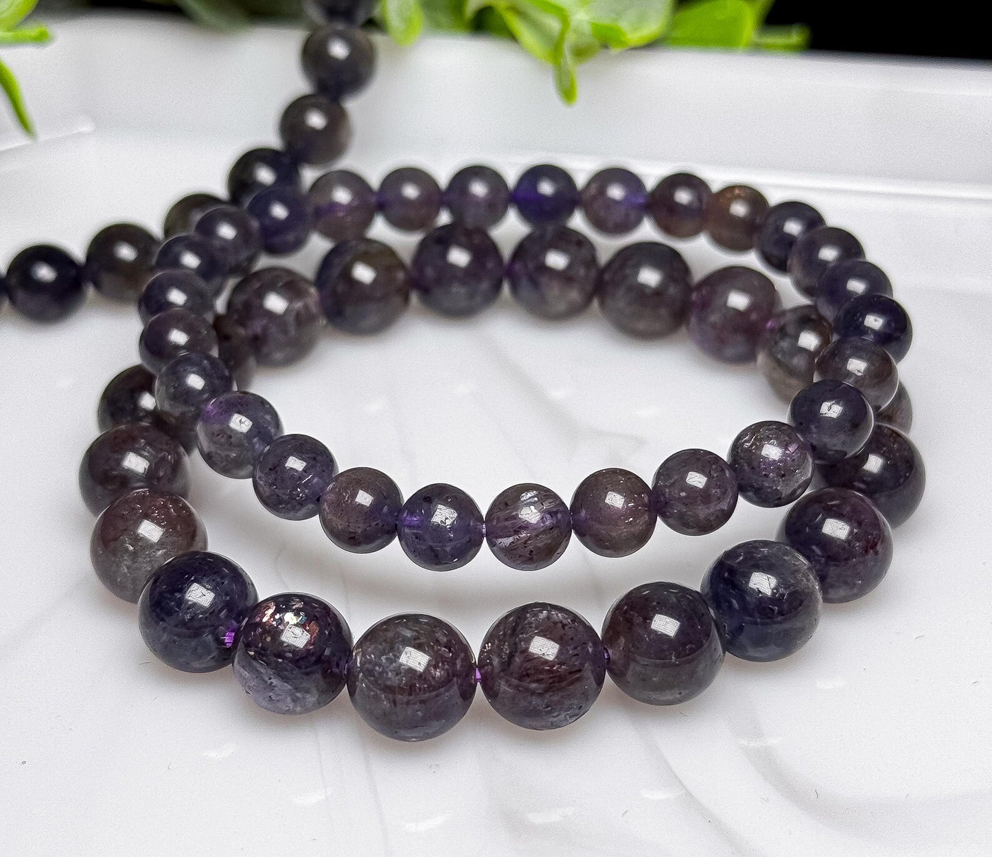Blood Iolite Stone Bracelet 8mm