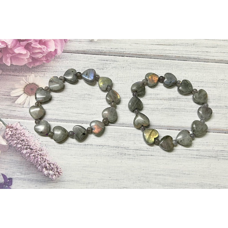 Labradorite Heart Bracelet