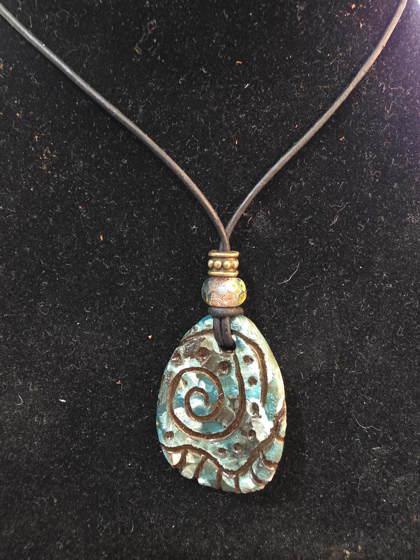 Handmade Pottery Necklace Style 7