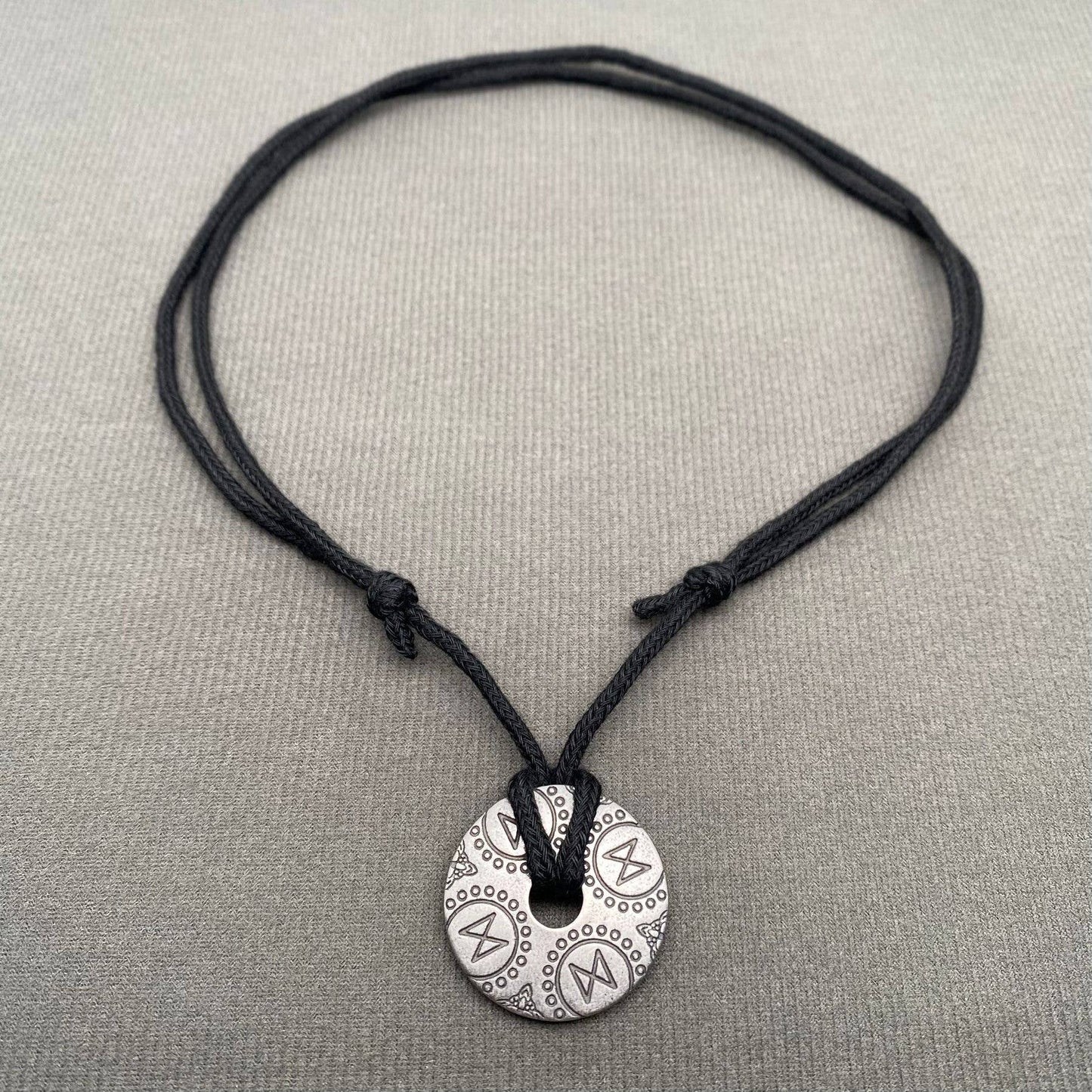 Viking Rune Circular Pendant Men's S.Steel Necklace