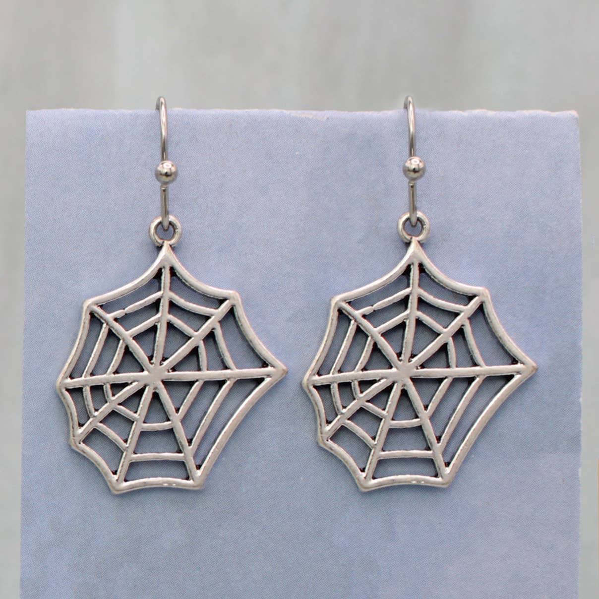 Spider Sense Silver Web Earrings