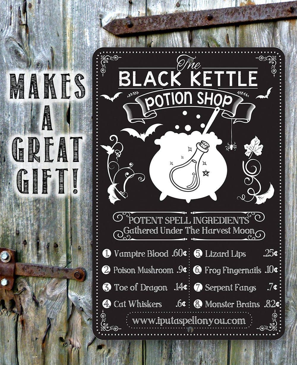 Black Kettle Potion Shop - Metal Sign