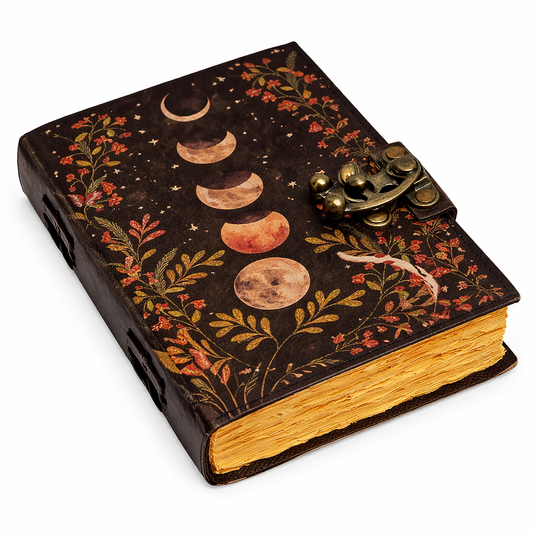 Leather Printed Multi Moon Journal (5 x 7 in.)