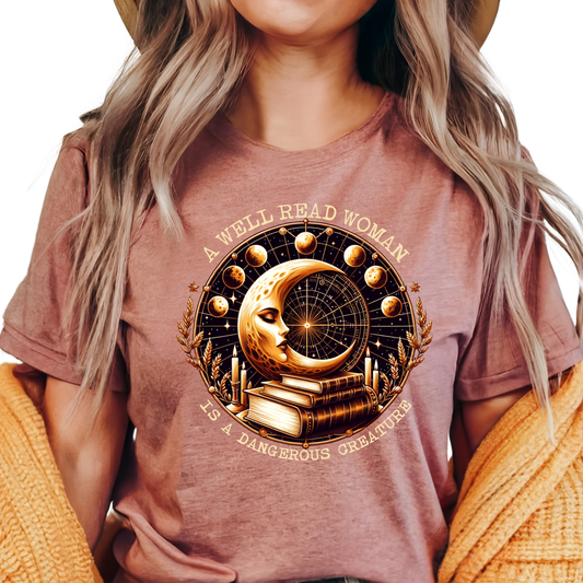 A Well Read Woman is a Dangerous Thing Graphic Shirt S-3XL