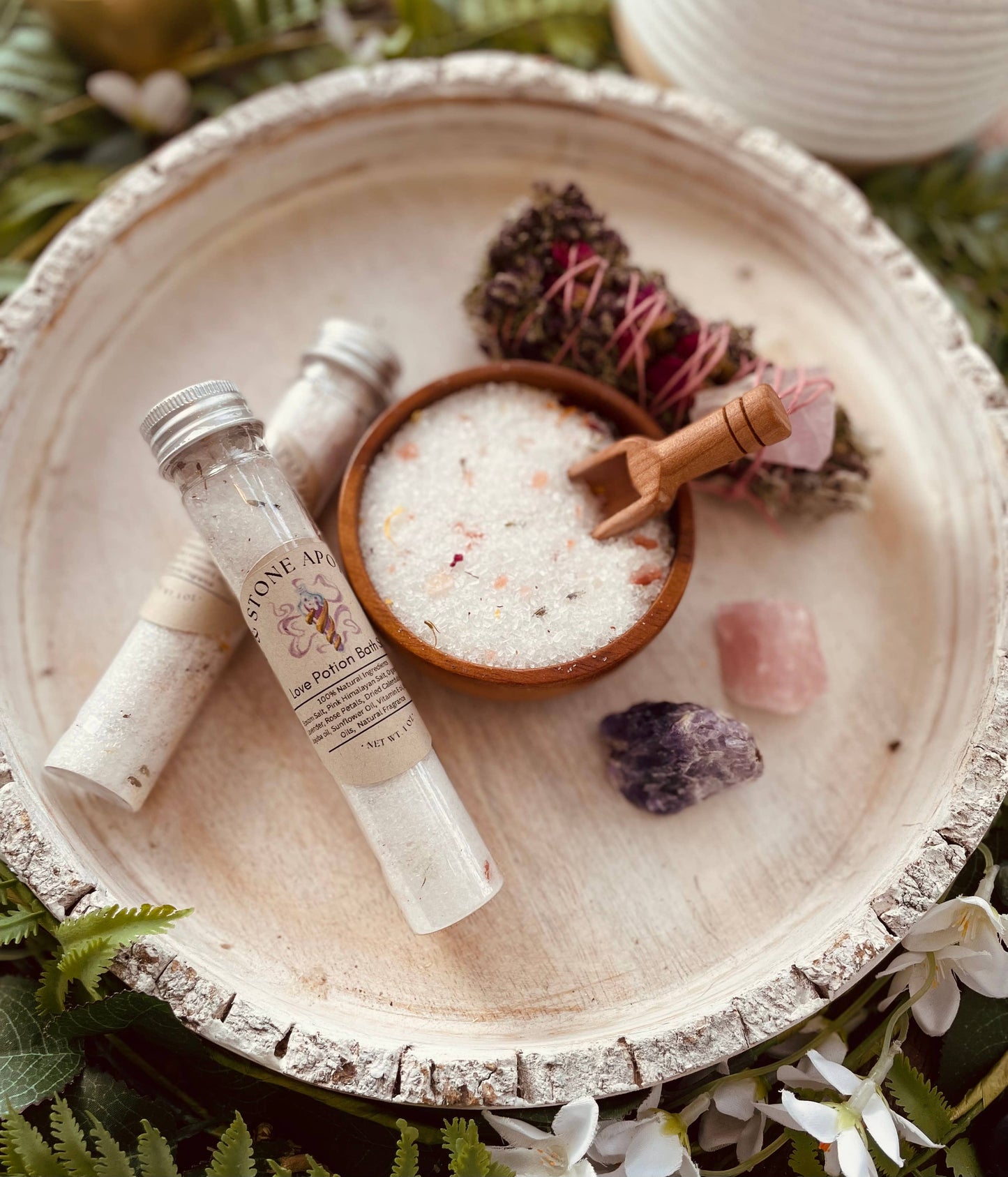 Love Potion Herbal Bath Salt Tubes