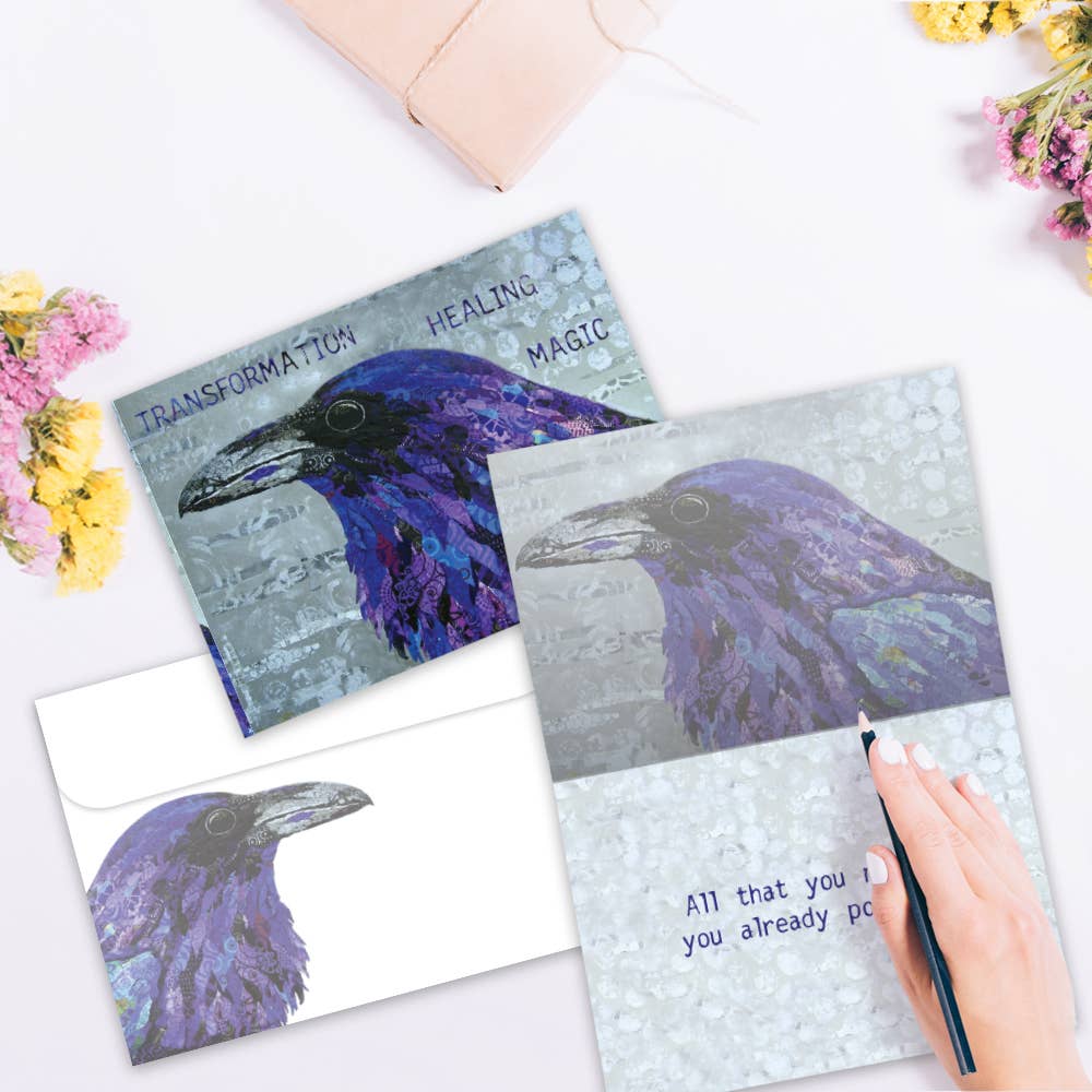 Healing Raven Support & Encouragement Card