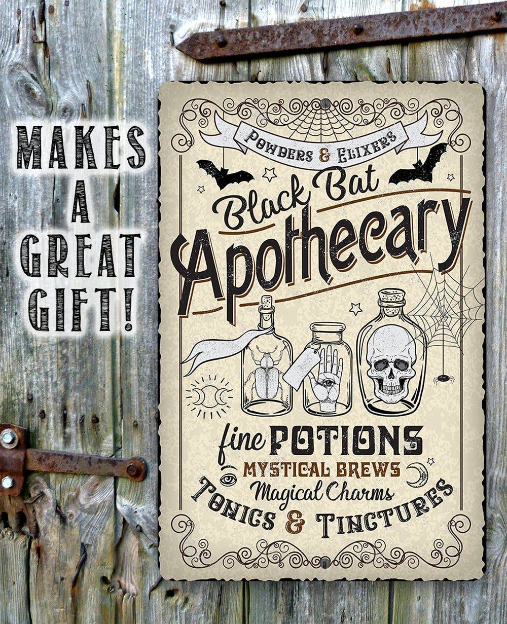 Black Bat Apothecary - Metal Sign