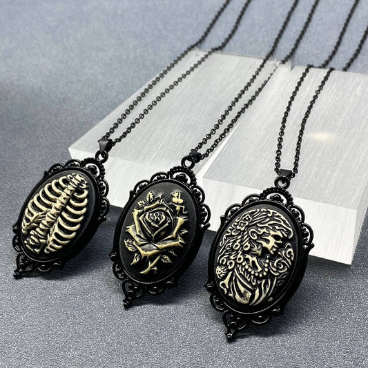 Gothic Style Pendant Black Necklace