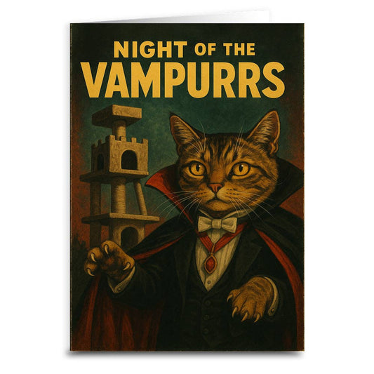 Night of the Vampurrs Greeting Card
