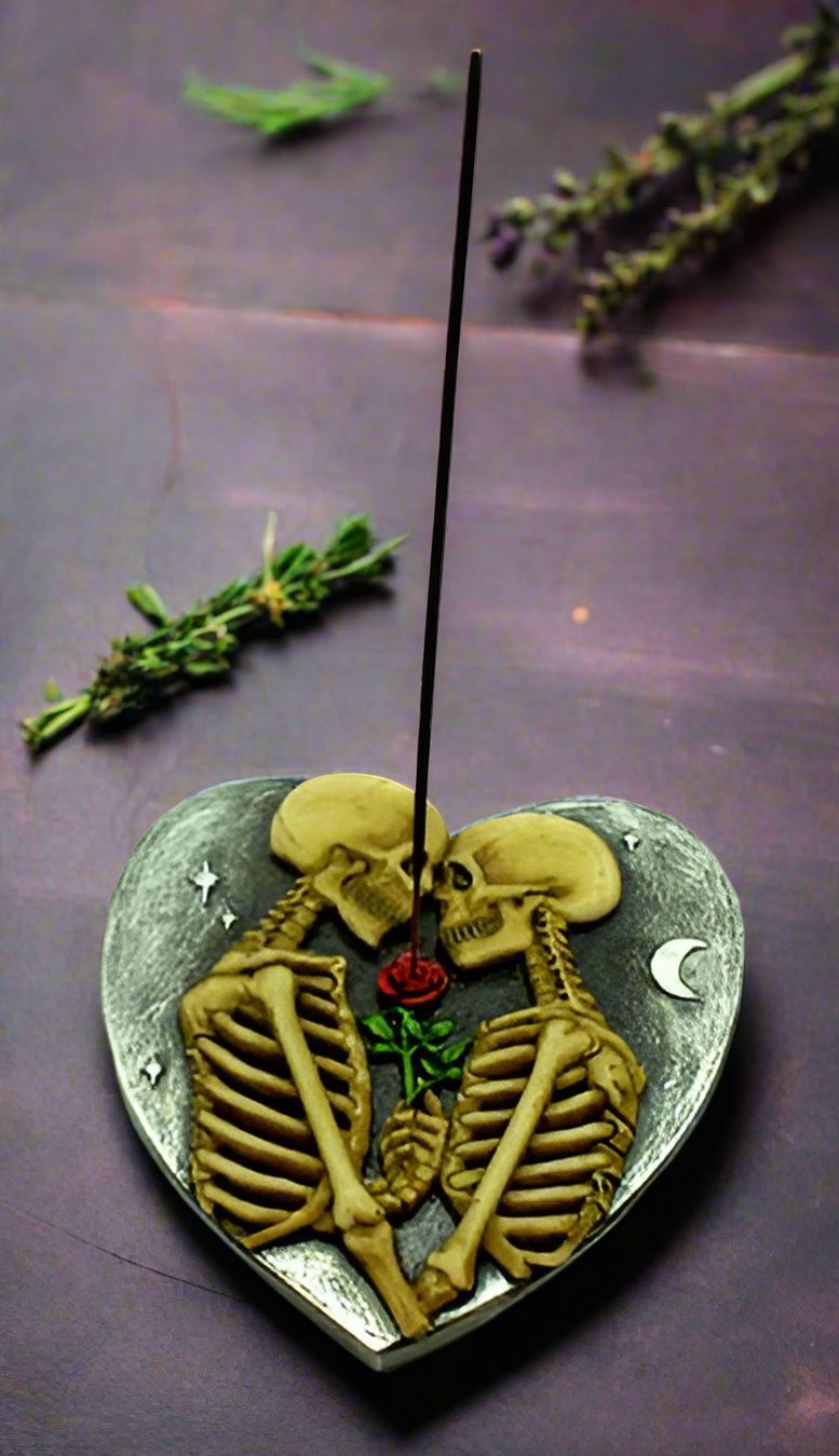 Skeleton Lovers Incense Burner