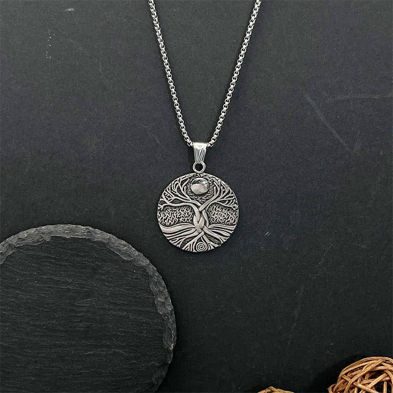 Vintage Viking Tree of Life Pendant Necklace