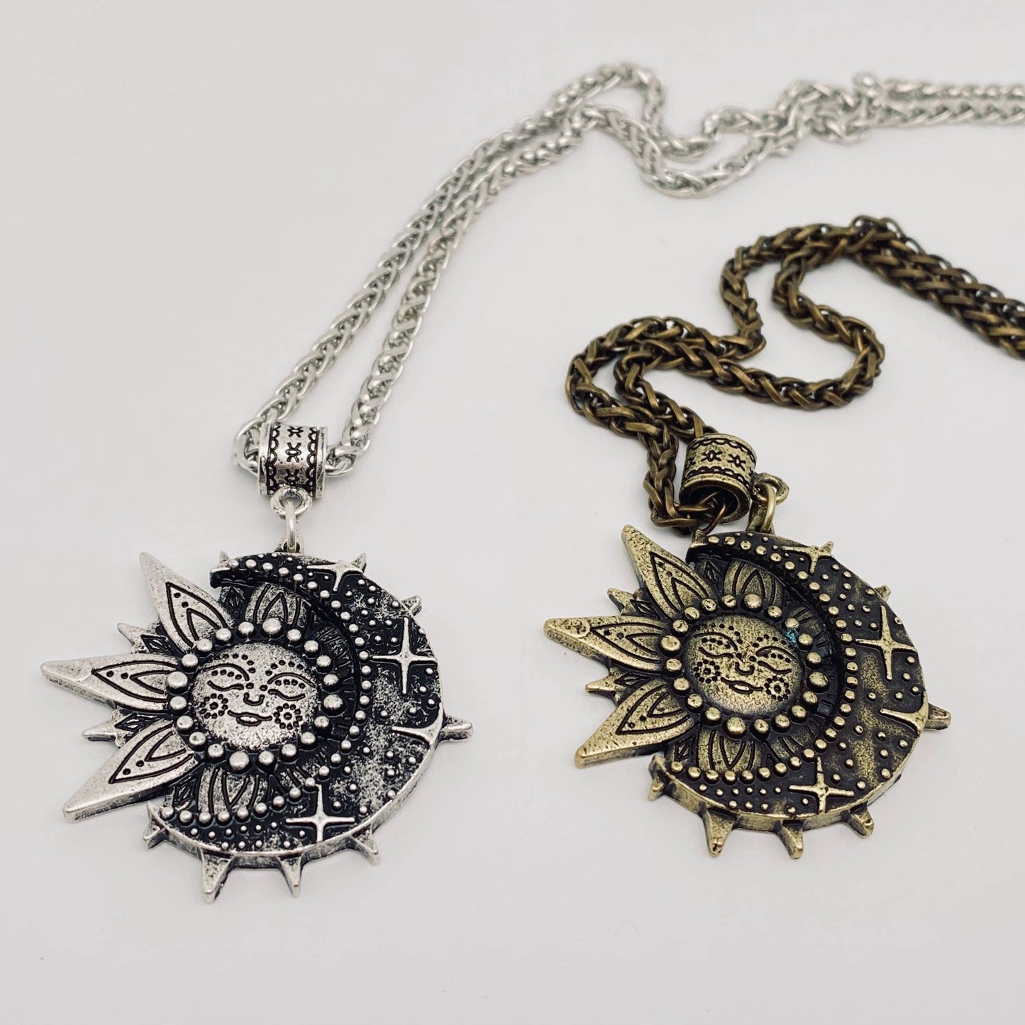 Sun Moon Pendant Necklace