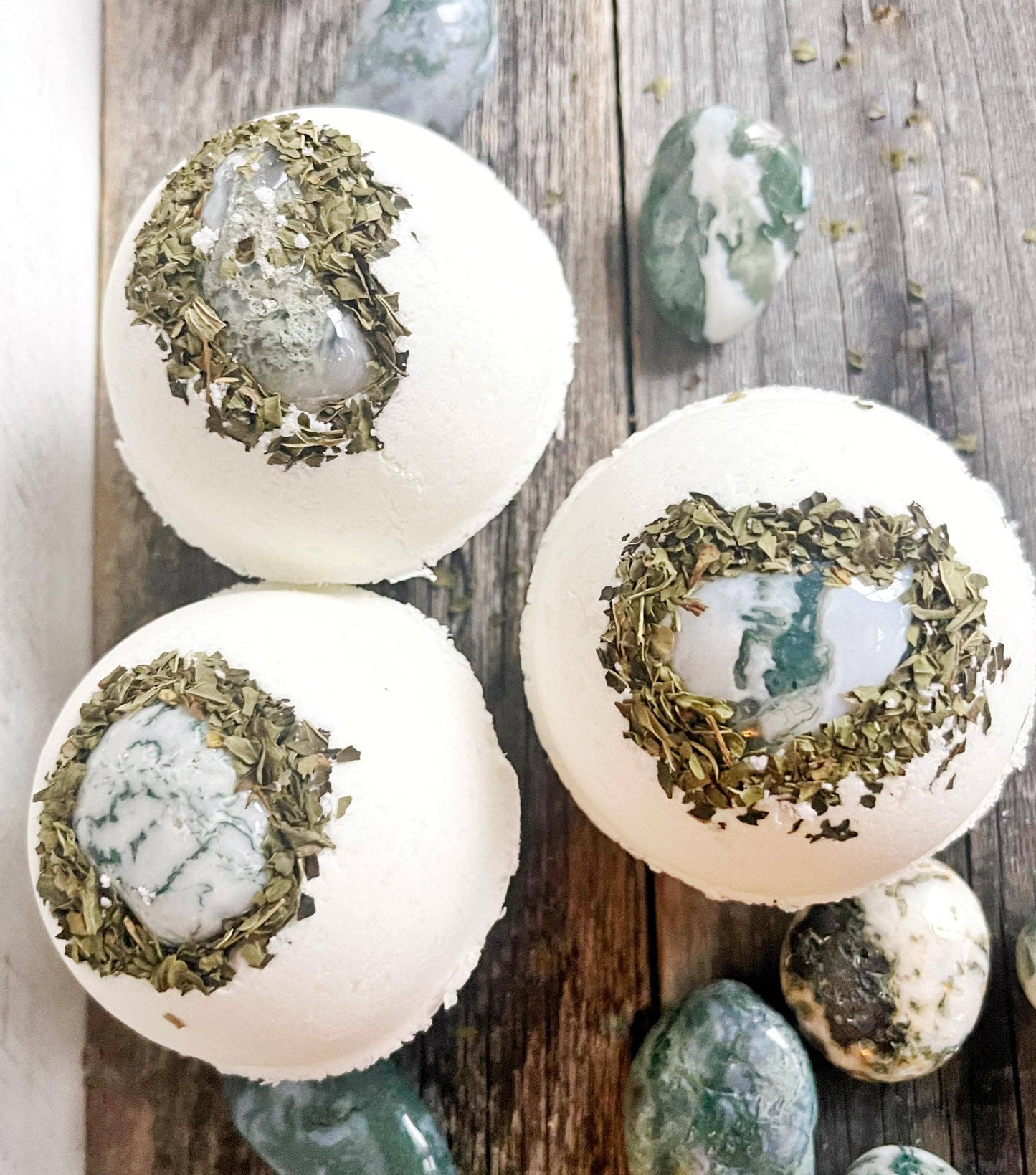 Limited Edition - Moss Agate & Mint Bath Bombs