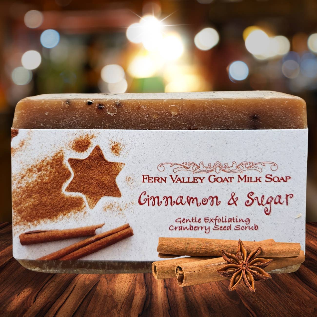 Natural Goat Milk Soap | Exfoliating Scrub | Cinnamon Sugar Cranberry Seed