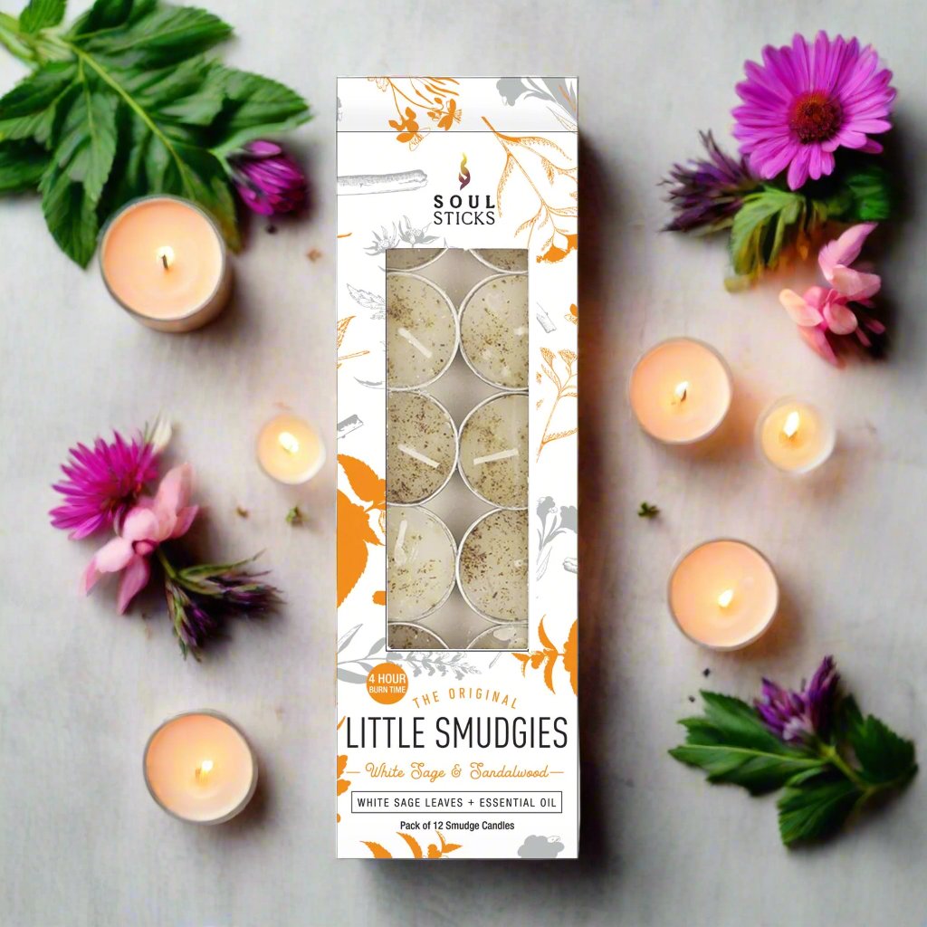 'Little Smudgies' Sandalwood Tealight Smudge Candles (12)