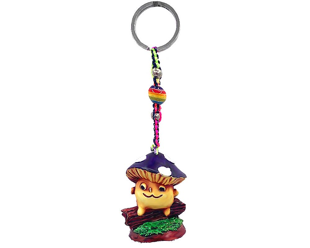 Shroom Baby Enchanted Forest Durepox Resin Figurine Keychain