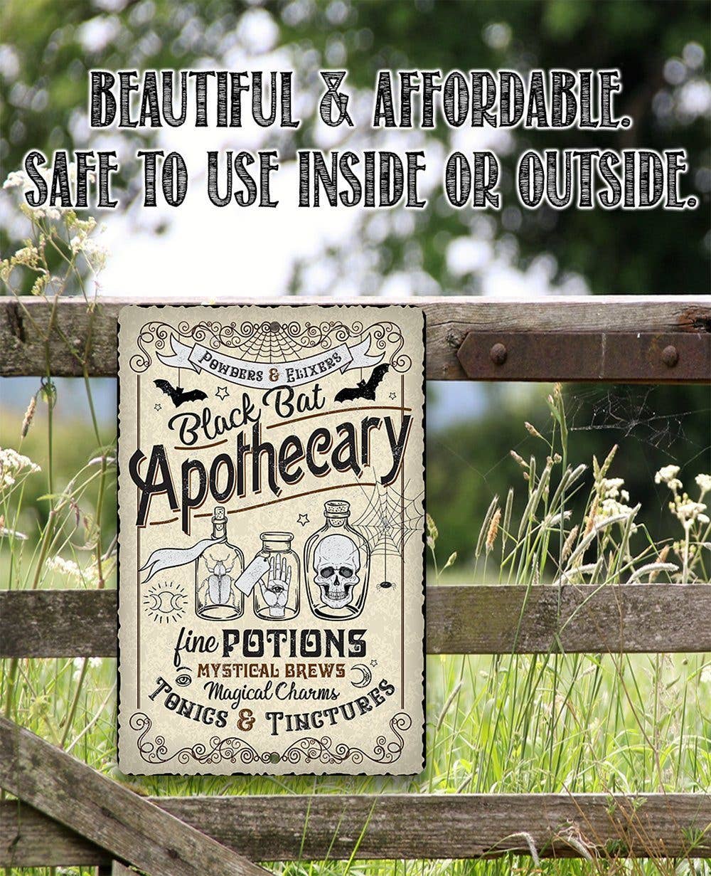 Black Bat Apothecary - Metal Sign