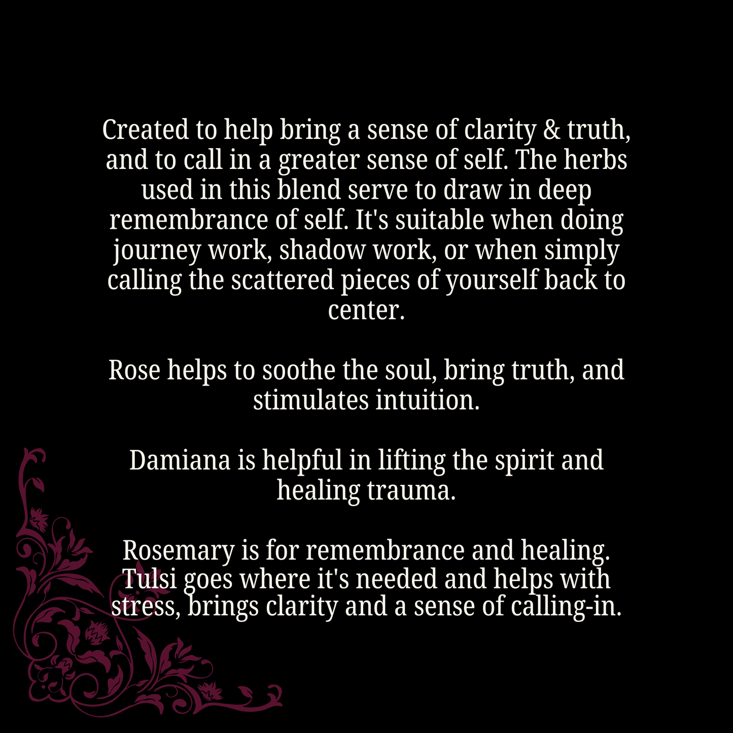 Remembrance Elixir • Herbal Tincture • Journey Work • Witchy