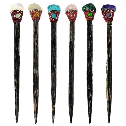 Natural Stone Wooden Hair Stick
