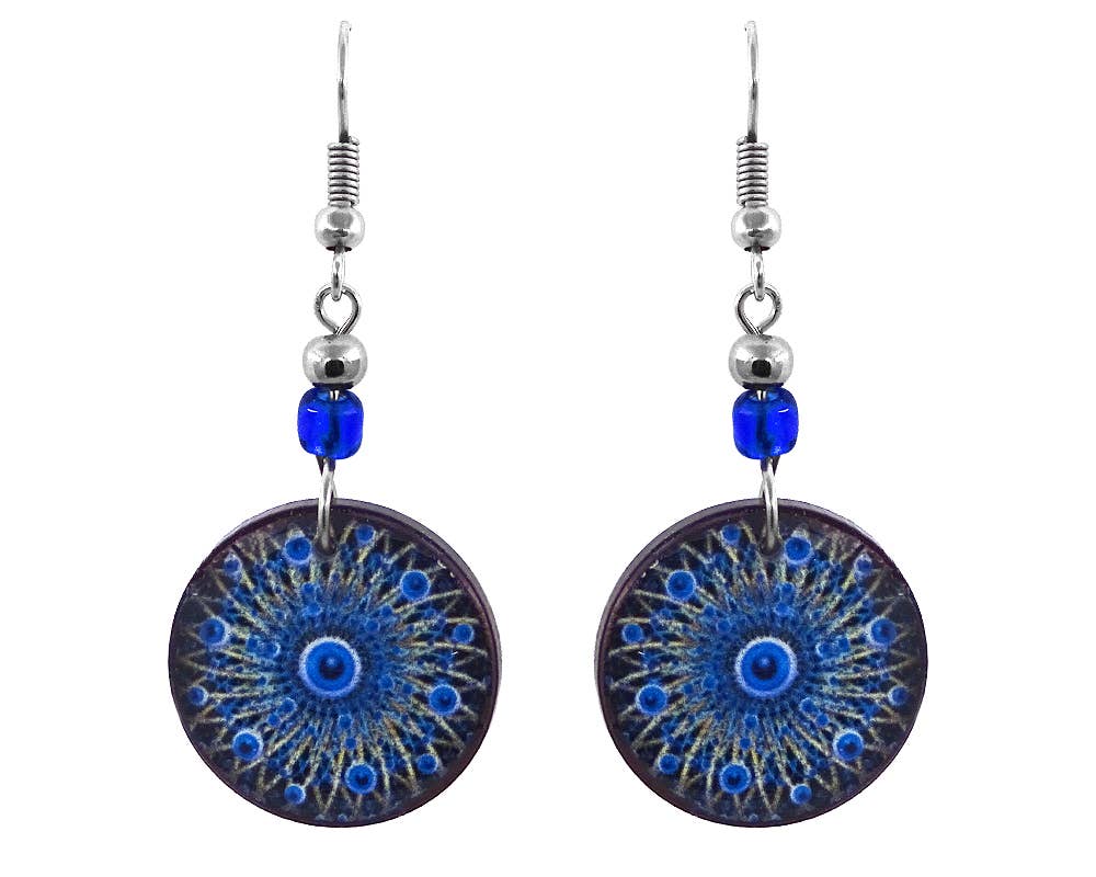 Acrylic Evil Eye Nazar Dangle Earrings