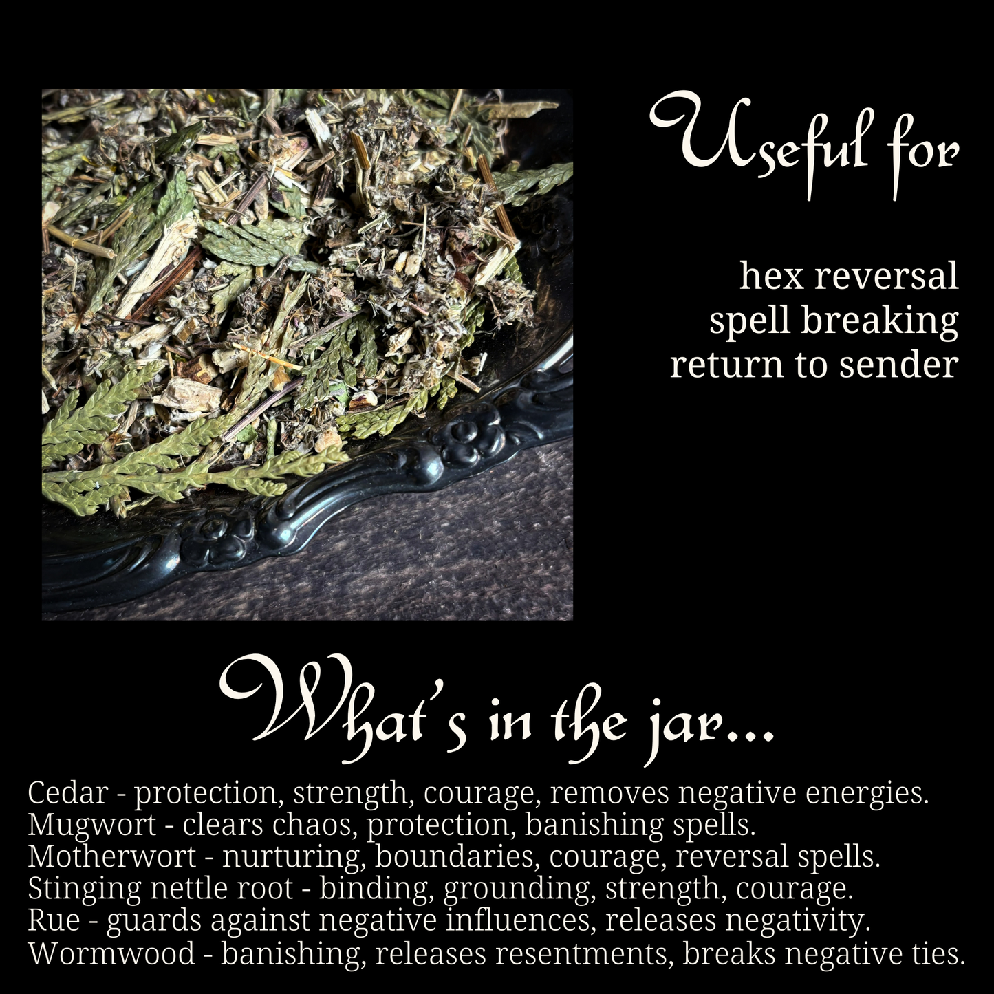 Uncrossing Spellwork Herb Blend • Hex Breaking • Witchcraft