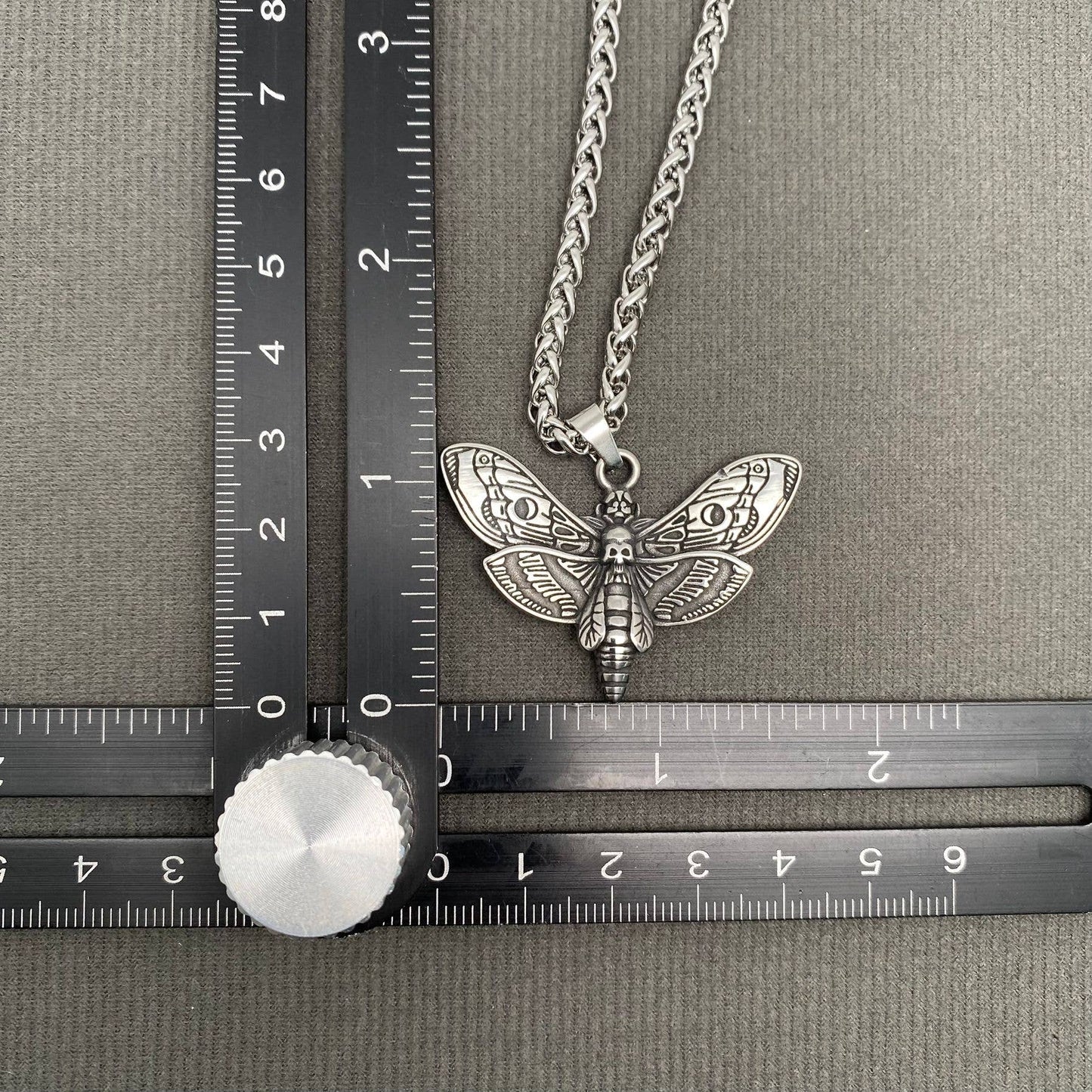 Moth Pendant Men's S.Steel Necklace
