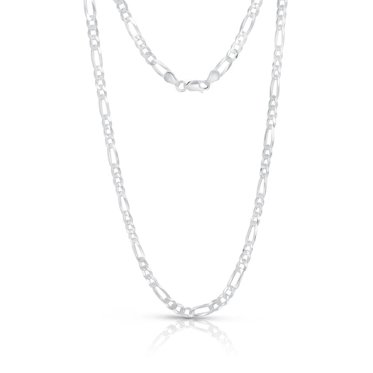 Authentic Solid Sterling Silver 3MM Figaro Link Chain